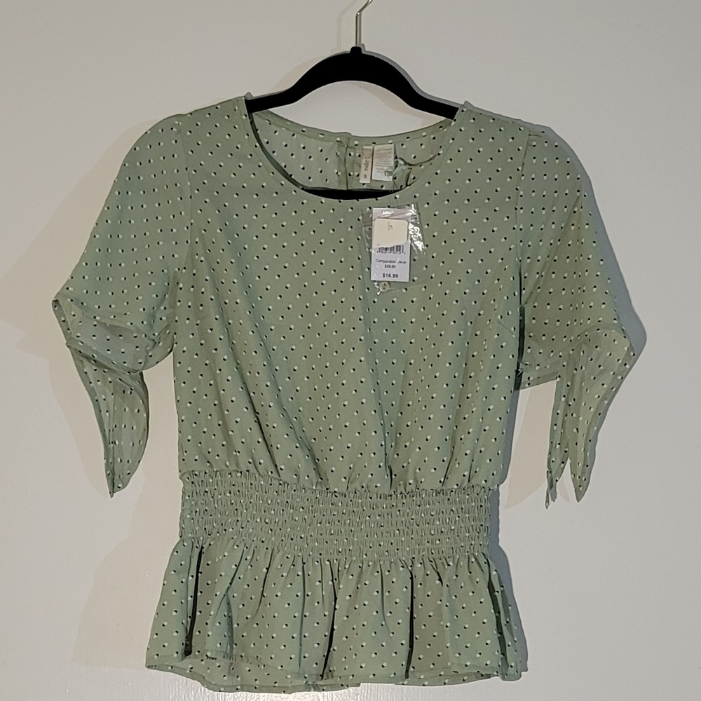 Cute Short Sleeve Floral Blouse